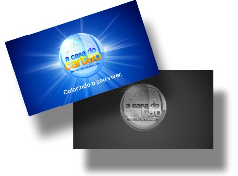 Cartão de Visita Comum - 90x50mm - Cor 4x1 - Couche 300g/m²