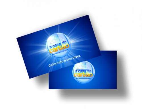 Cartão de Visita Comum - 90x50mm - Cor 4x4 - Couchê 300g/ m²